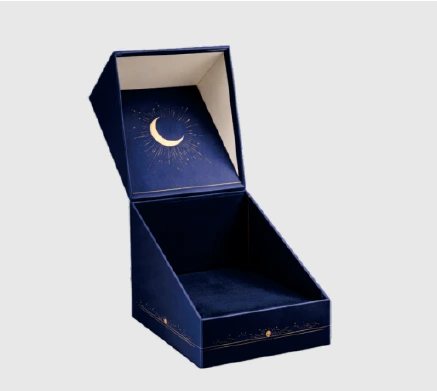 Open blue book-style gift box